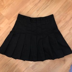 John Galt Black Pleated Skirt